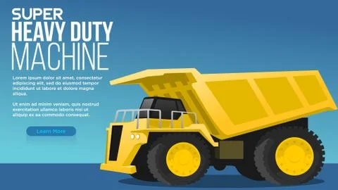 Super heavy duty machine concept big haul  truck for coal mining vector Stock Illustration