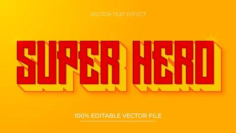 Super Hero 3d text effect and editable text effect イラスト素材