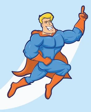 Super hero cartoon Stock Illustration