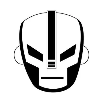 Super hero comic retro cartoon in black and white Stock Illustration