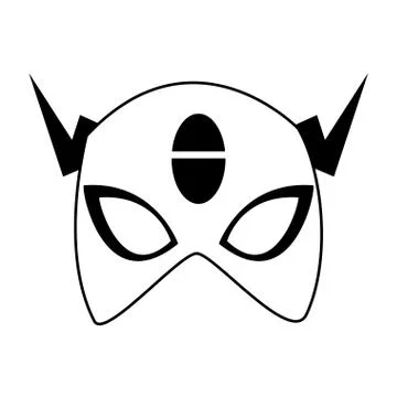 Super hero comic retro cartoon in black and white Stock Illustration