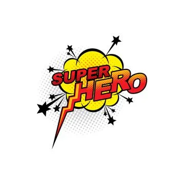 Super hero comics half tone bubbles isolated icon Stock Illustration