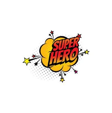 Super hero comics half tone cloud vector icon Ilustração Stock