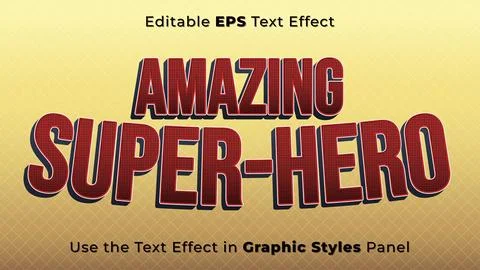 Super Hero EPS Text Effect 1 Ilustración de archivo