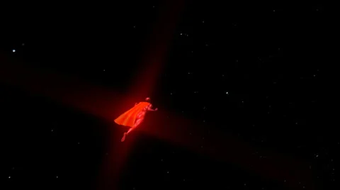Super Hero Flying in Space Video stock 32505805
