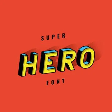 Super hero font vector design 스톡 일러스트