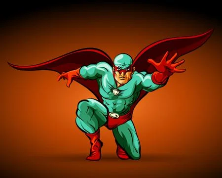 Super Hero Stock Illustration