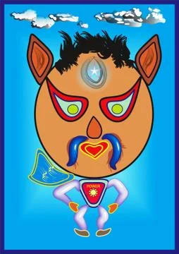 Super Hero Stock Illustration