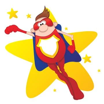 Super Hero Stock Illustration