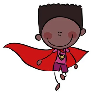Super Hero Kid Vector illustration Stock Illustration