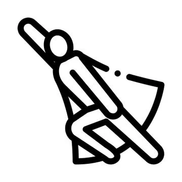 Super Hero Readiness Icon Vector Outline Illustration Stock-Illustration