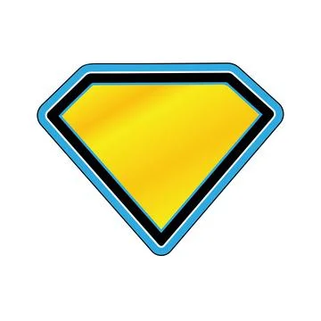 Super hero shield pop art vector logo design Stock Illustration