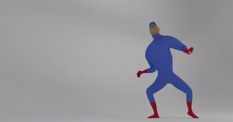 Super Hero Shot 2, 3D Character Stock Footage 63274697