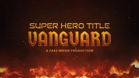 Super Hero Title Design Stock After Effects