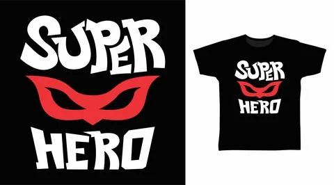 Super hero typography design vector illustration, ready for print on kids t.. Stock Illustration
