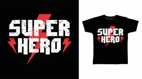 Super hero typography design vector with black background illustration read.. Stock Illustration