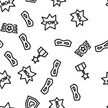Super Hero Vector Seamless Pattern Stock Illustration