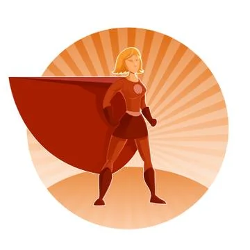 Super heroine Stock Illustration