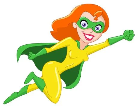 Super heroine Stock Illustration