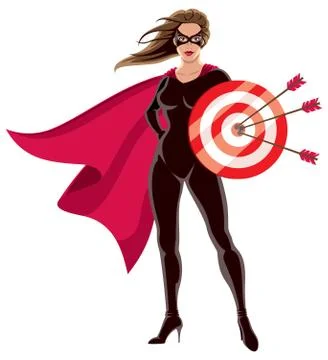 Super Heroine Target Stockillustratie