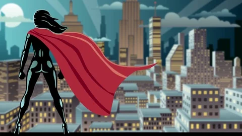 Super Heroine Watch 3 Stock Footage 79948169