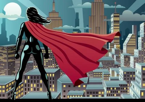 Super Heroine Watch Stockillustratie
