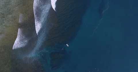Super high view of perfect waves Stock Footage 94897593