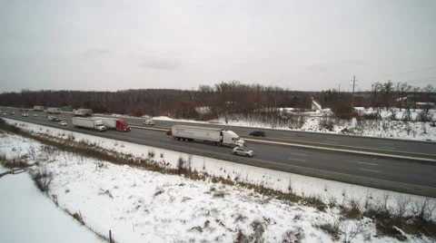 Super Highway Rush Hour Medium Altitude Eastern  View Stock Footage 61373076