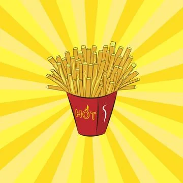 Super hot potatoes. Stock Illustration