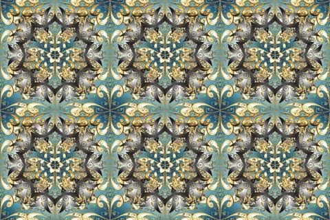 Super interesting pattern with colorful elements Stock Illustration