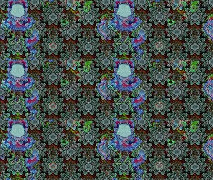 Super interesting pattern with colorful elements Illustrazione stock