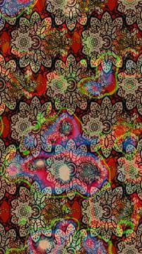 Super interesting pattern with colorful elements Illustrazione stock