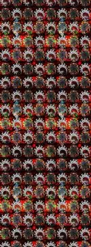 Super interesting pattern with colorful elements Illustrazione stock