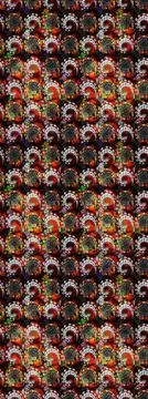Super interesting pattern with colorful elements Illustrazione stock