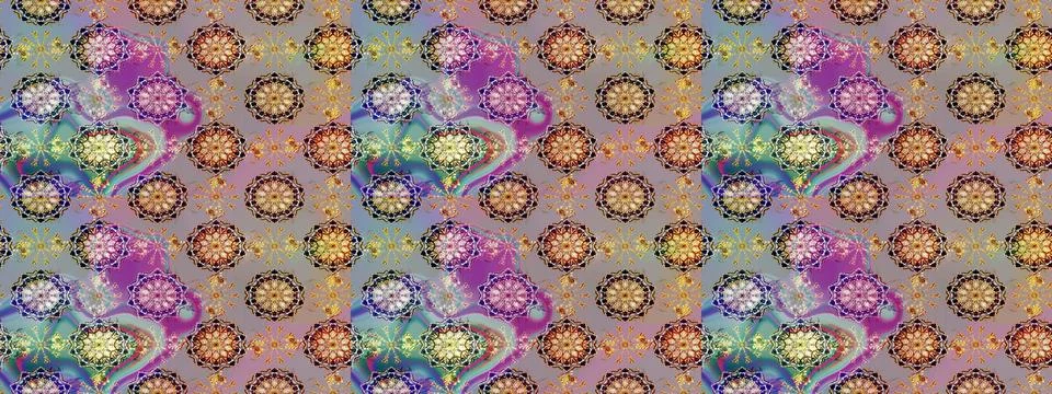 Super interesting pattern with colorful elements Illustrazione stock