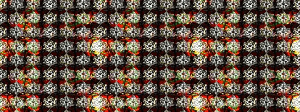 Super interesting pattern with colorful elements Illustrazione stock