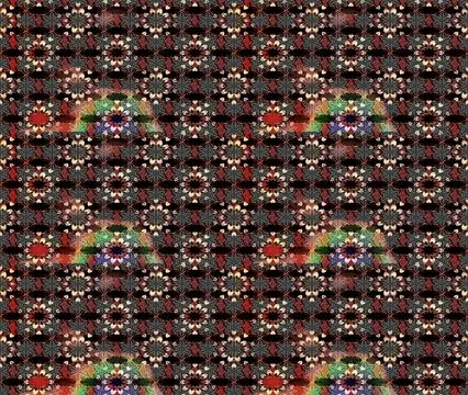 Super interesting pattern with colorful elements Stock Illustration