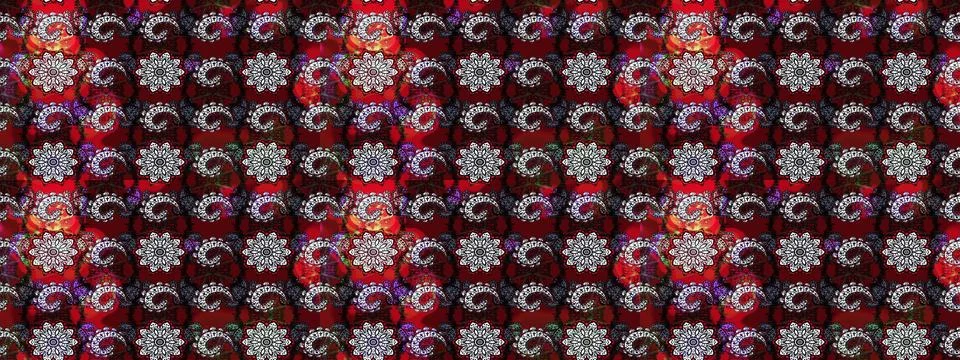 Super interesting pattern with colorful elements Illustrazione stock