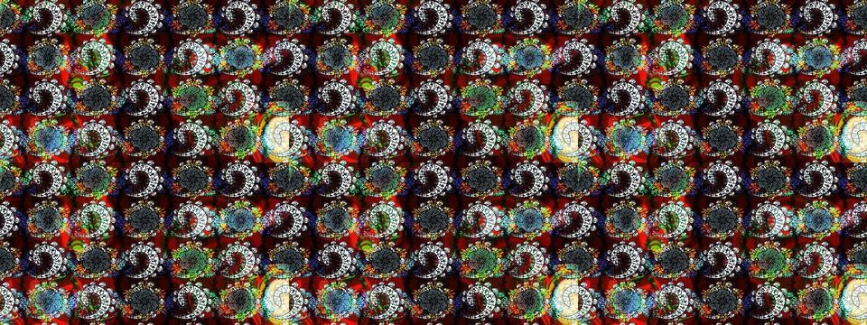 Super interesting pattern with colorful elements Illustrazione stock