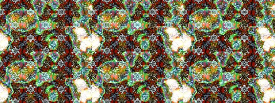 Super interesting pattern with colorful elements Illustrazione stock