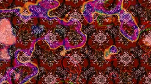 Super interesting pattern with colorful elements Stock Illustration