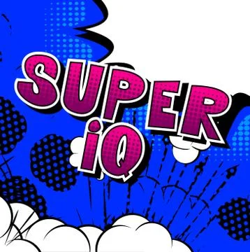 Super IQ - Vector illustrated comic book style phrase. Stock Illustration