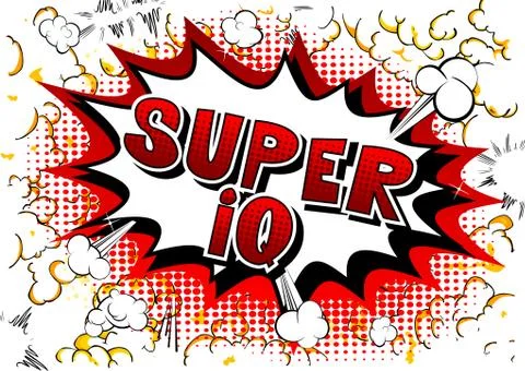 Super IQ - Vector illustrated comic book style phrase. Illustrazione stock