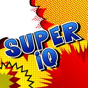 Super IQ - Vector illustrated comic book style phrase. Illustrazione stock