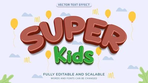 SUPER KIDS Stock Illustration