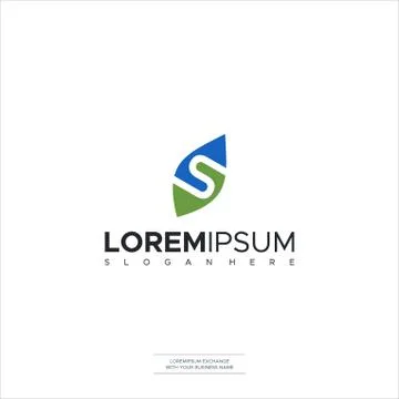 Super Leaf Letter S Logo Template Design Vector Illustration Stock Illustration