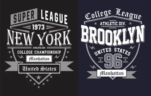 Super league new York Brooklyn Stock Illustration