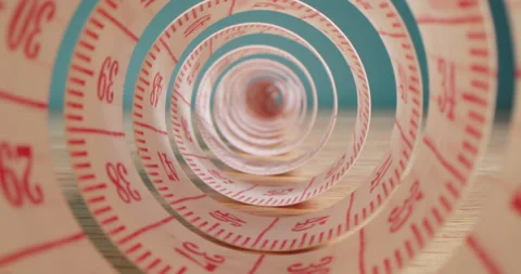 Super macro shot of a measuring tape into a roll of sewing and colored thread on Stock Footage 240765336