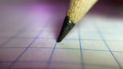 Super macro shot of pencil drawing circle Stock Footage 130803136