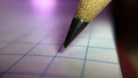 Super macro shot of pencil drawing Stock Footage 130803190